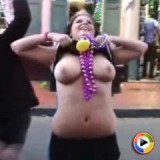 Watch drunk girls flash their tits in public